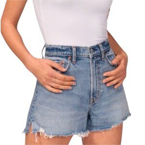 Abercrombie & Fitch High Rise Cut Off Denim Shorts Size 4 / 27